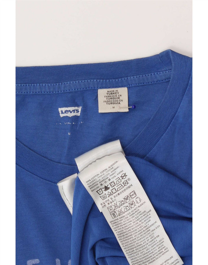 Levi's Hombre Camiseta Gráfica Top Algodón Azul Medio