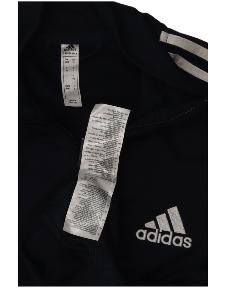 Adidas - Chaqueta de chándal para hombre, talla 40/42, mediana, azul marino, poliéster