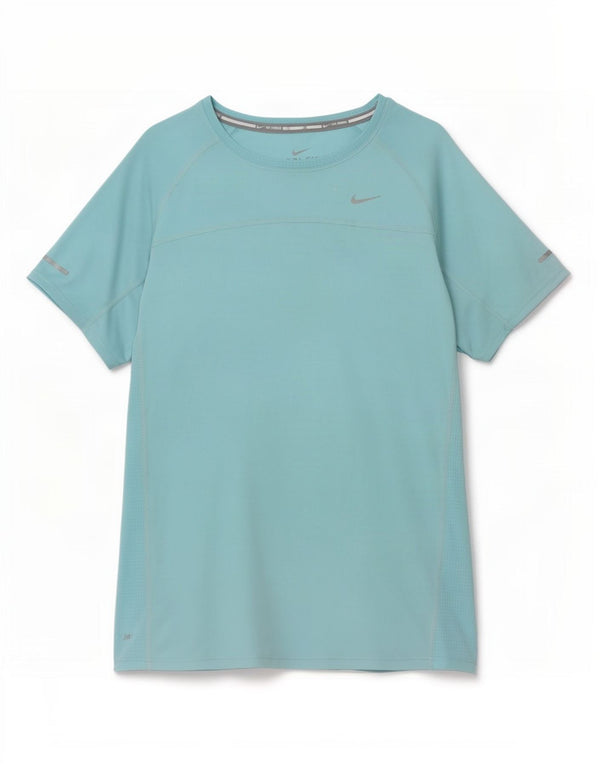Nike Mujer Dri Fit Camiseta Top UK 10 Small Azul Poliéster