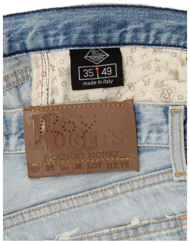 Roy Rogers Vaqueros rectos para hombre W35 L33 Algodón azul
