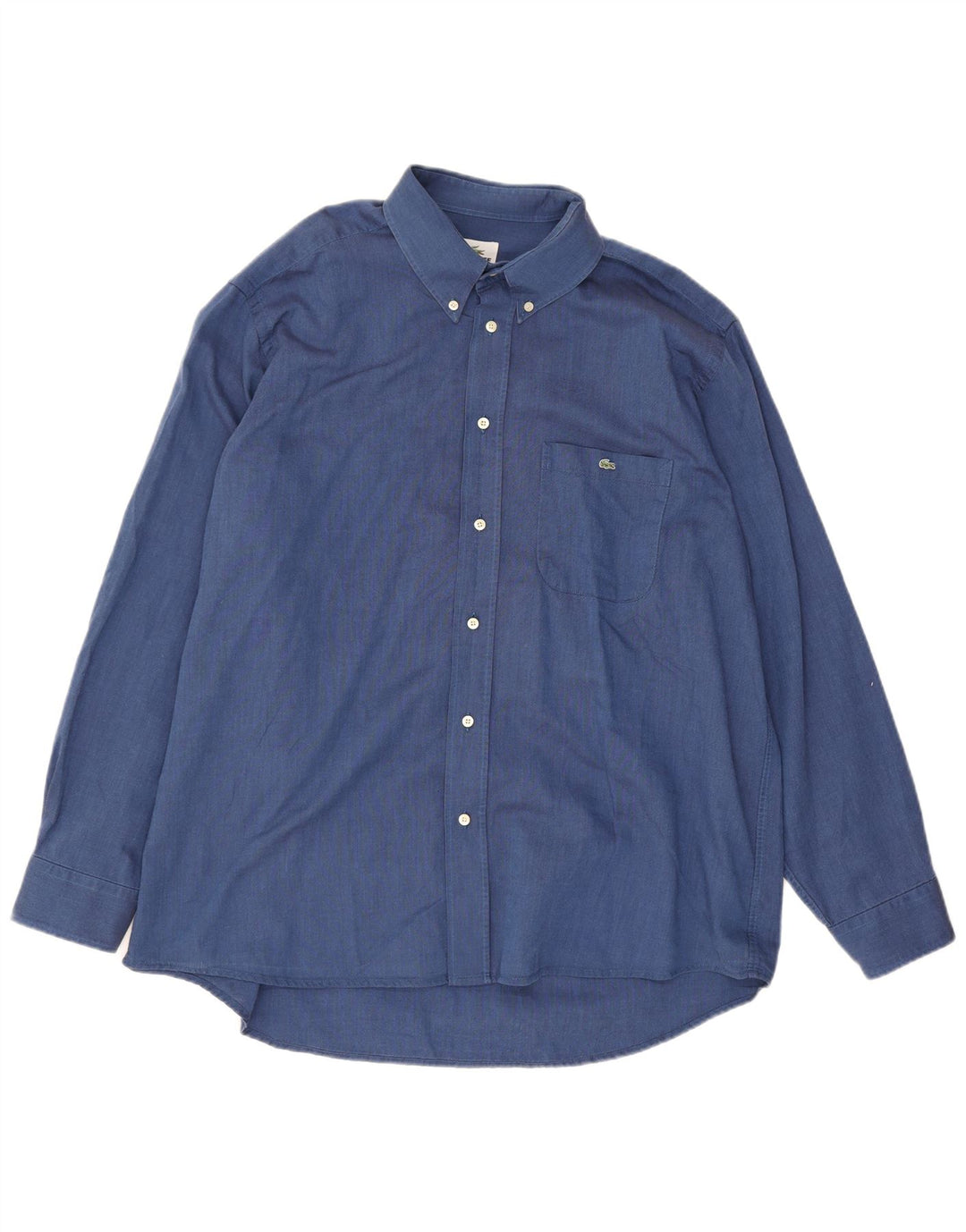 Camisa Lacoste Hombre Talla 43 Algodón Azul Grande