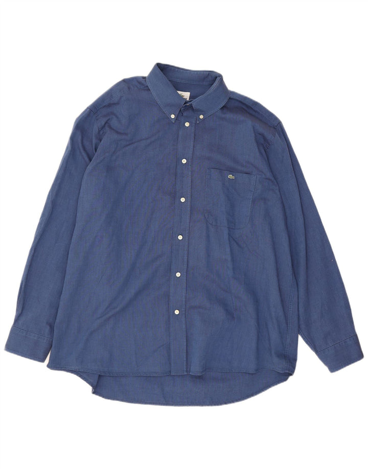 Camisa Lacoste Hombre Talla 43 Algodón Azul Grande