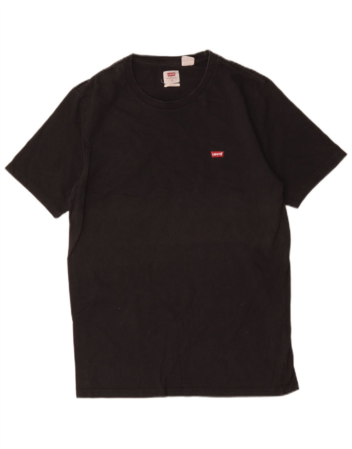 Levi's Camiseta de corte estándar para hombre, talla pequeña, algodón negro