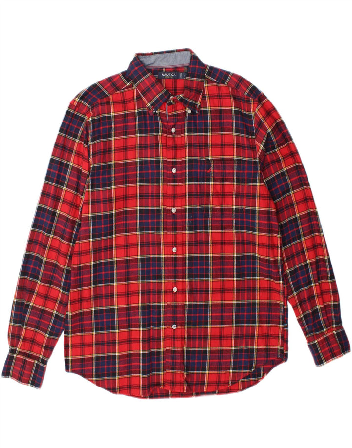 NAUTICA Mens Flannel Shirt Large Red Check Vintage Nautica and Second-Hand Nautica from Messina Hembry 