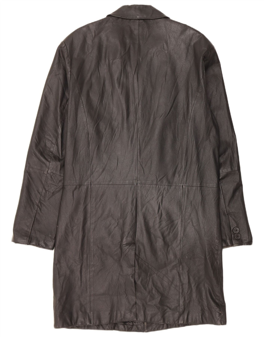 Angelo Litrico Abrigo de cuero para hombre UK 38 Medium Black Leather