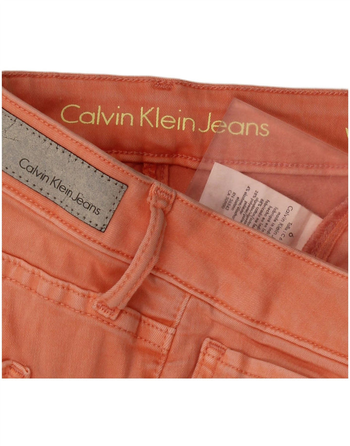 CALVIN KLEIN Jeans ajustados para mujer US 6 Medium W28 L27 Algodón naranja
