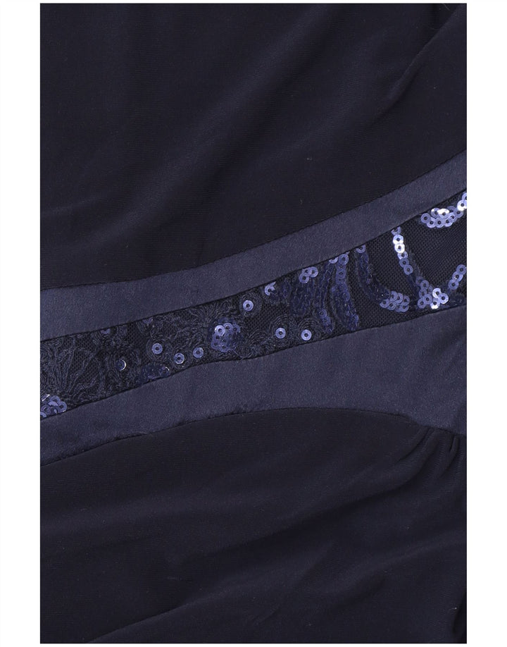 RALPH LAUREN Vestido sin mangas para mujer US 4 Pequeño Poliéster azul marino