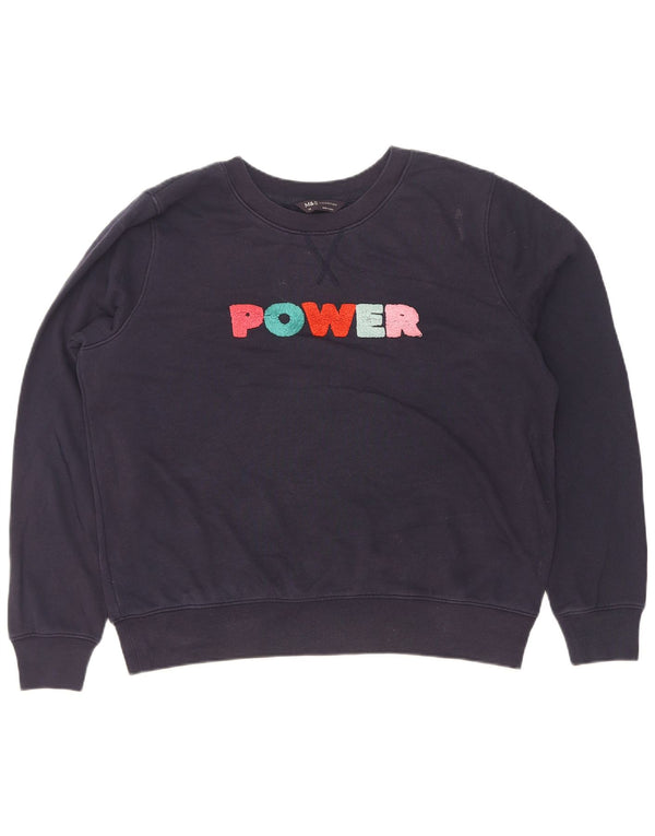 Marks & Spencer - Sudadera gráfica para mujer (talla 40), color azul marino