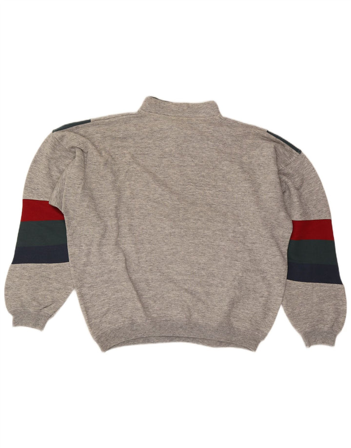 Polo Norte Hombre Sudadera Con Cremallera Y Cuello Jersey XL Gris Colorblock