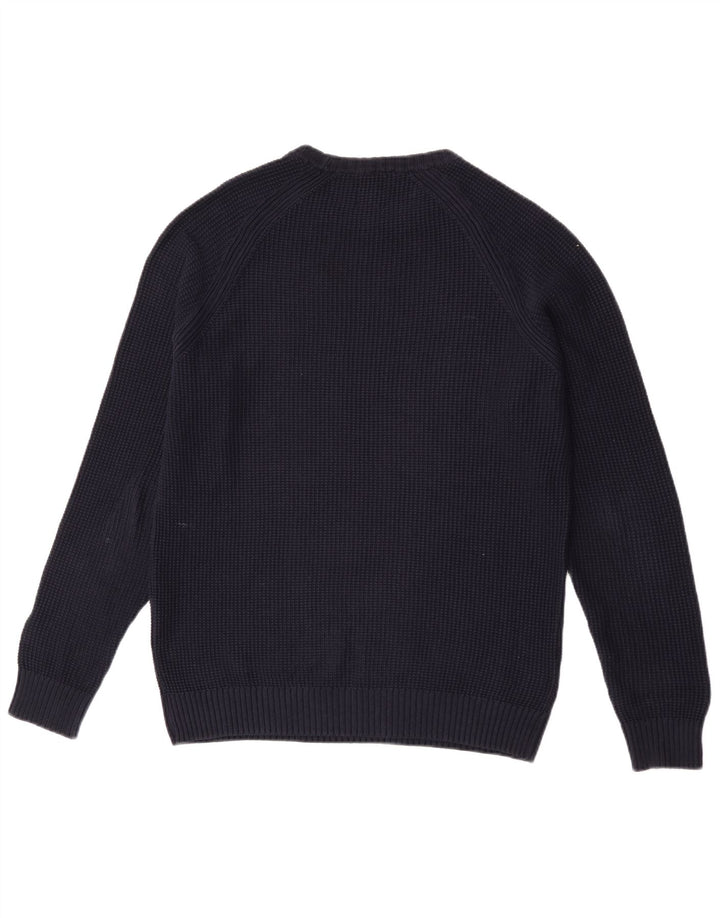 Zara Hombre Jersey Cuello Redondo Jersey Grande Azul Marino Algodón