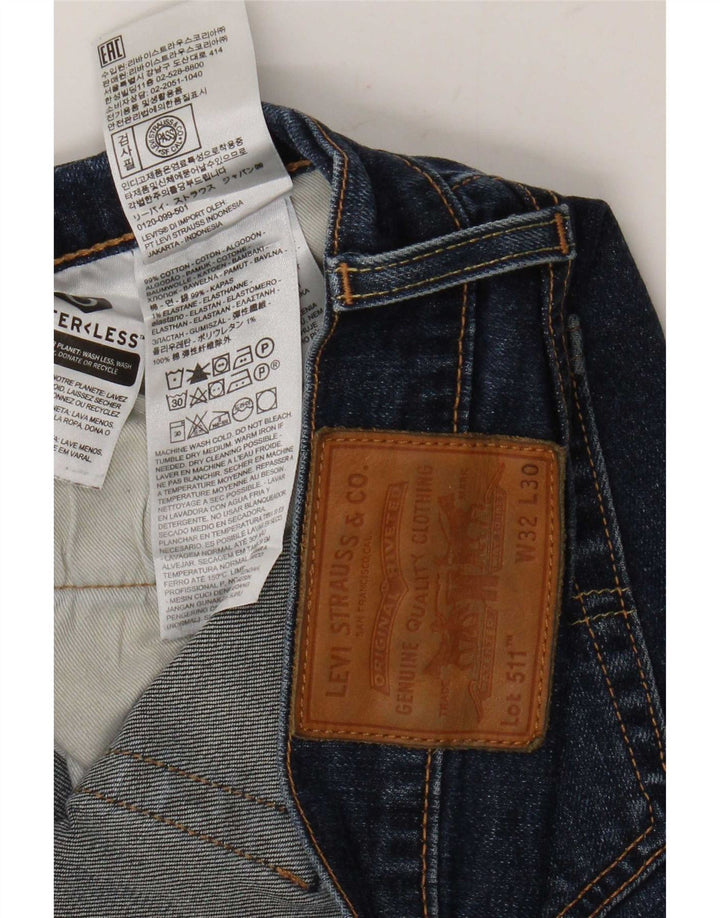 Levi's Hombre 511 Slim Jeans W32 L30 Algodón Azul Marino
