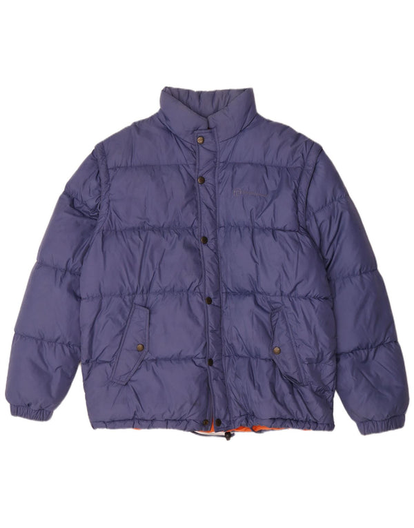 Sergio Tacchini Chaqueta acolchada con capucha para hombre UK 40 Large Poliamida azul