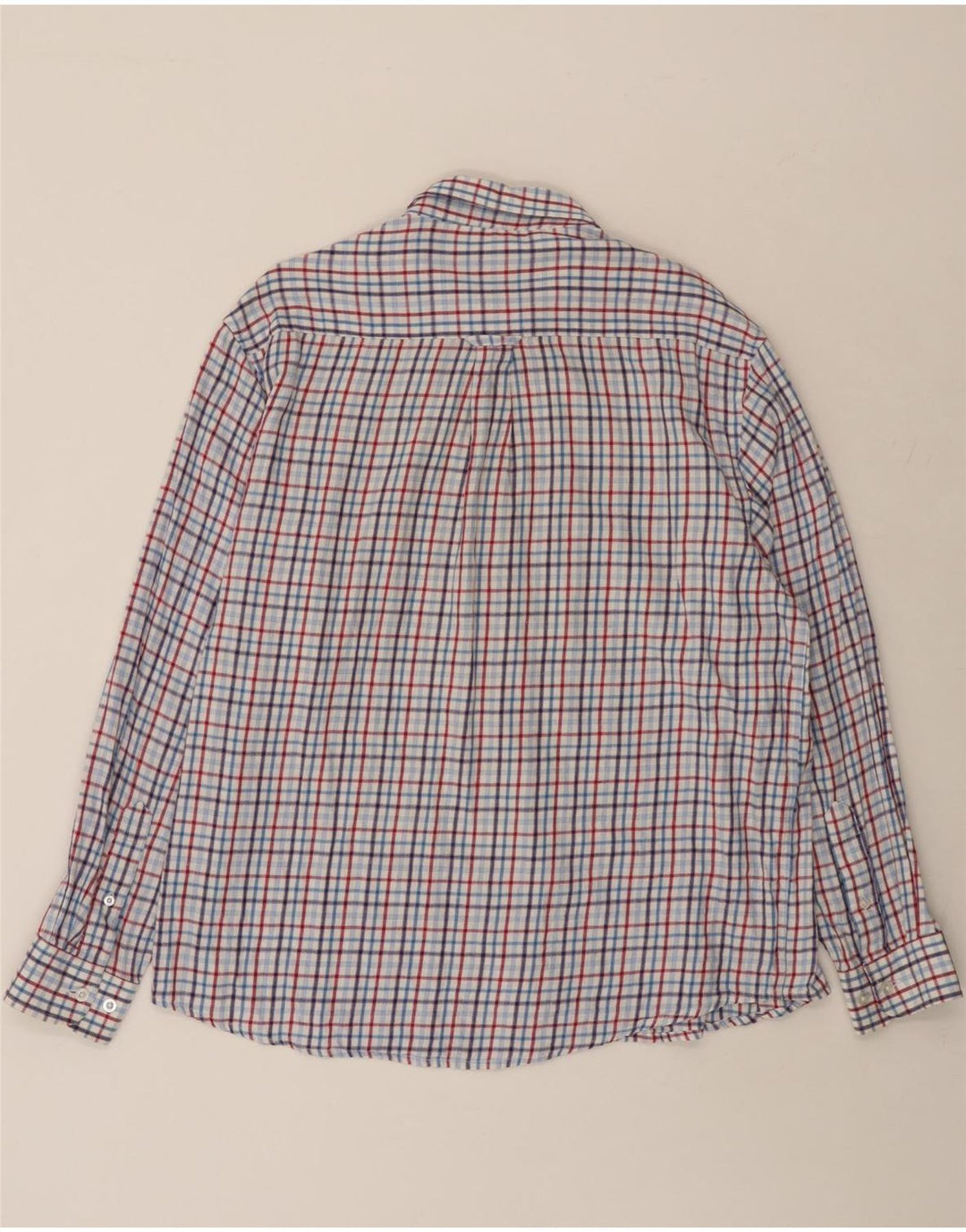 JAMES PRINGLE Camisa de franela para hombre Algodón a cuadros azul grande