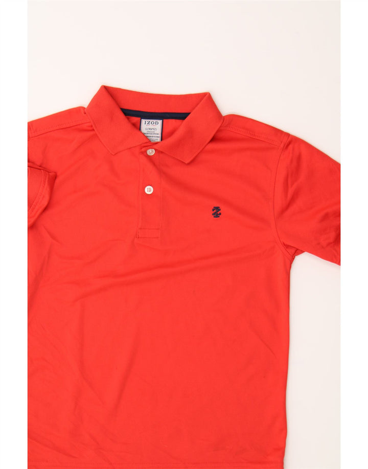 IZOD Boys Polo Shirt 10-11 Years Large  Red Polyester Vintage Izod and Second-Hand Izod from Messina Hembry 