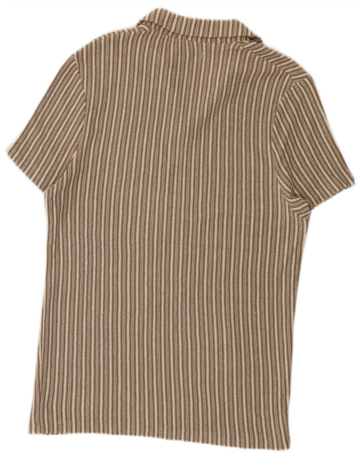 Zara Polo Hombre Rayas Beige Grande