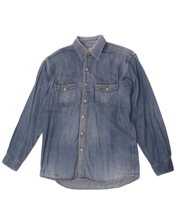 Tailor & Son Camisa vaquera para hombre talla 41/42 grande azul