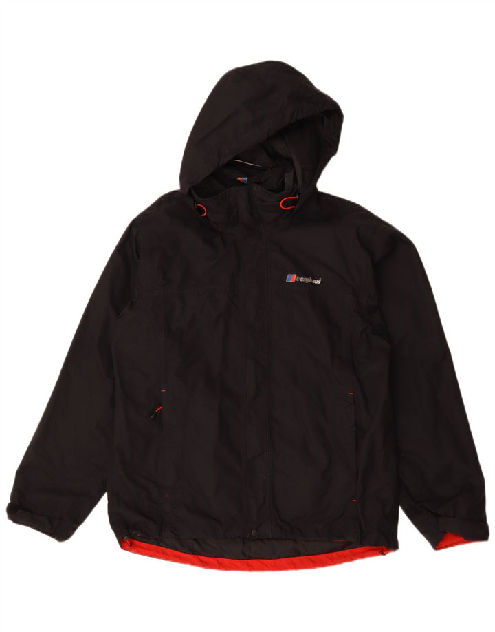 Berghaus Chaqueta impermeable con capucha para hombre UK 38 Medium Black Polyamide Sports