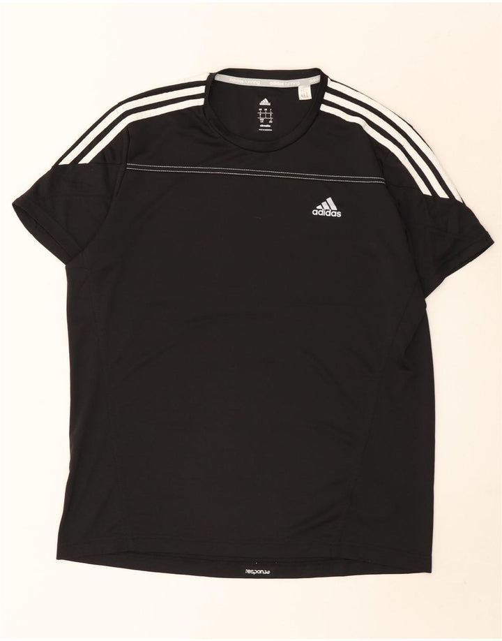Adidas Hombres Climalite Grande Poliéster Negro