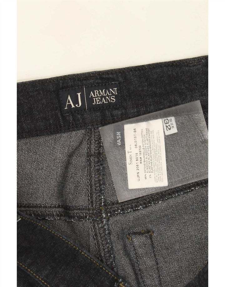 Jeans Armani Mujer Rectos W32 L34 Azul Marino Algodón