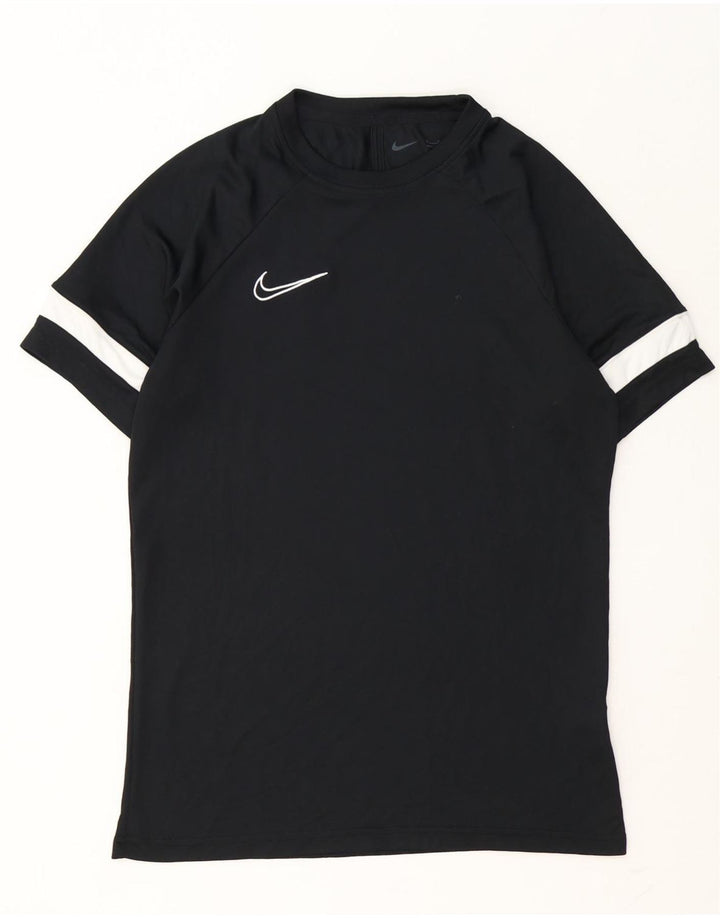 Camiseta Nike Dri Fit para hombre Top medio negro color block Poliéster