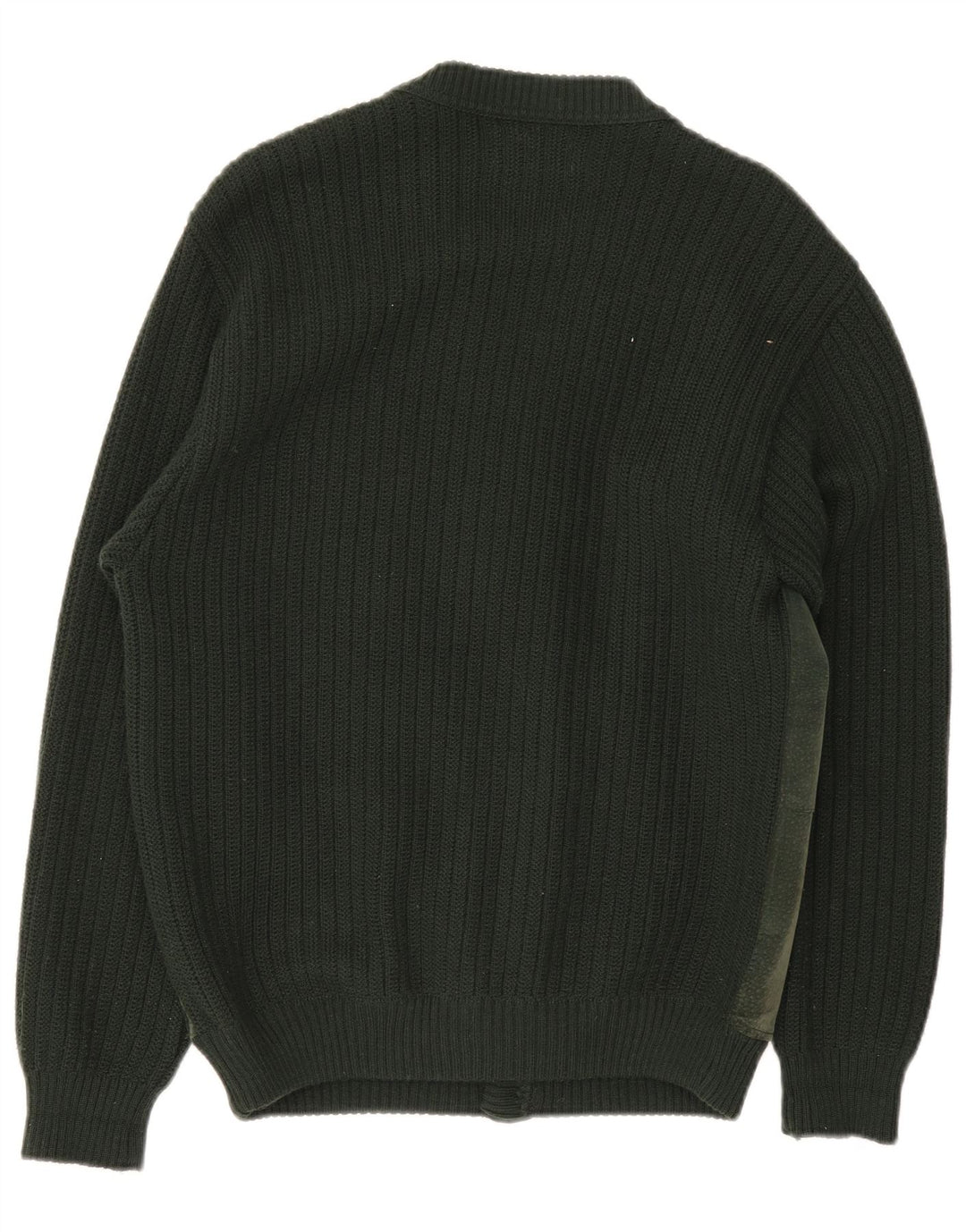 Suéter tipo cárdigan para hombre Malagrida Argyle verde medio/lana de diamante