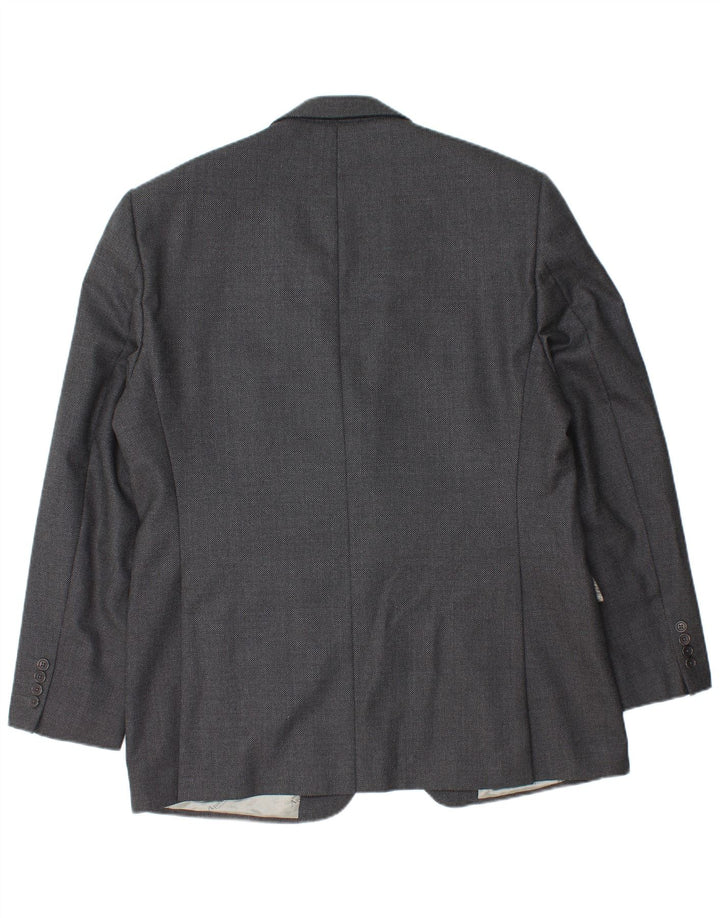 Aquascutum Chaqueta Blazer de 2 Botones para Hombre UK 46 3XL Lana Gris
