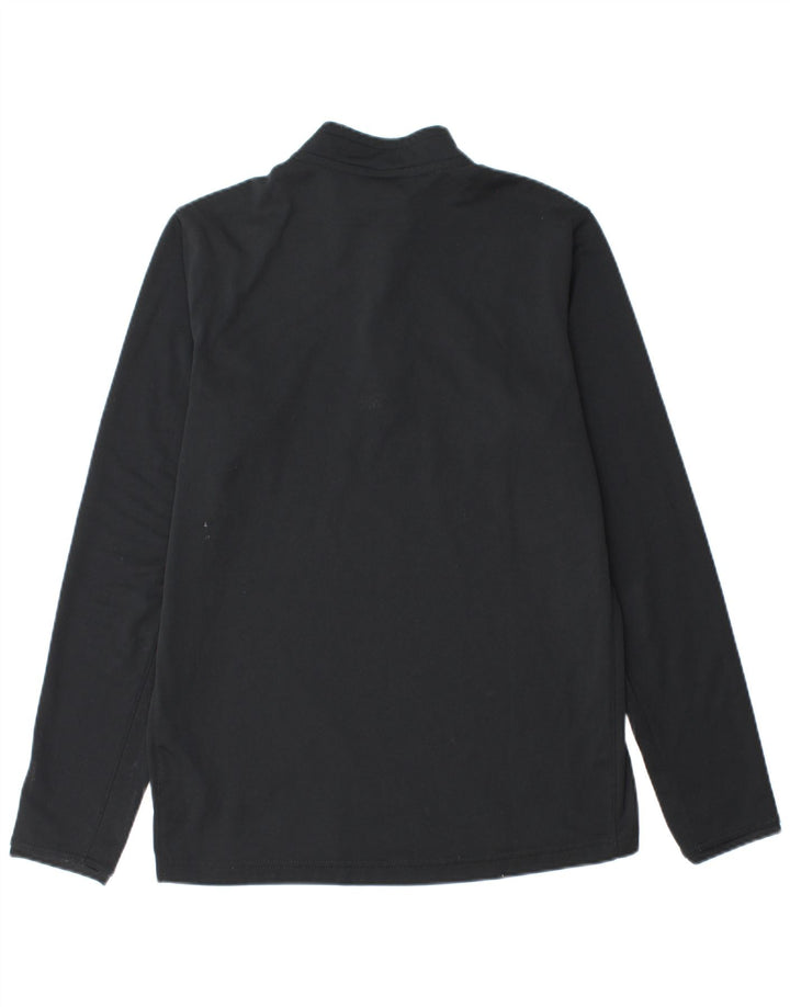 Nike Dri Fit - Chándal con cremallera y cuello para hombre, talla mediana, poliéster negro