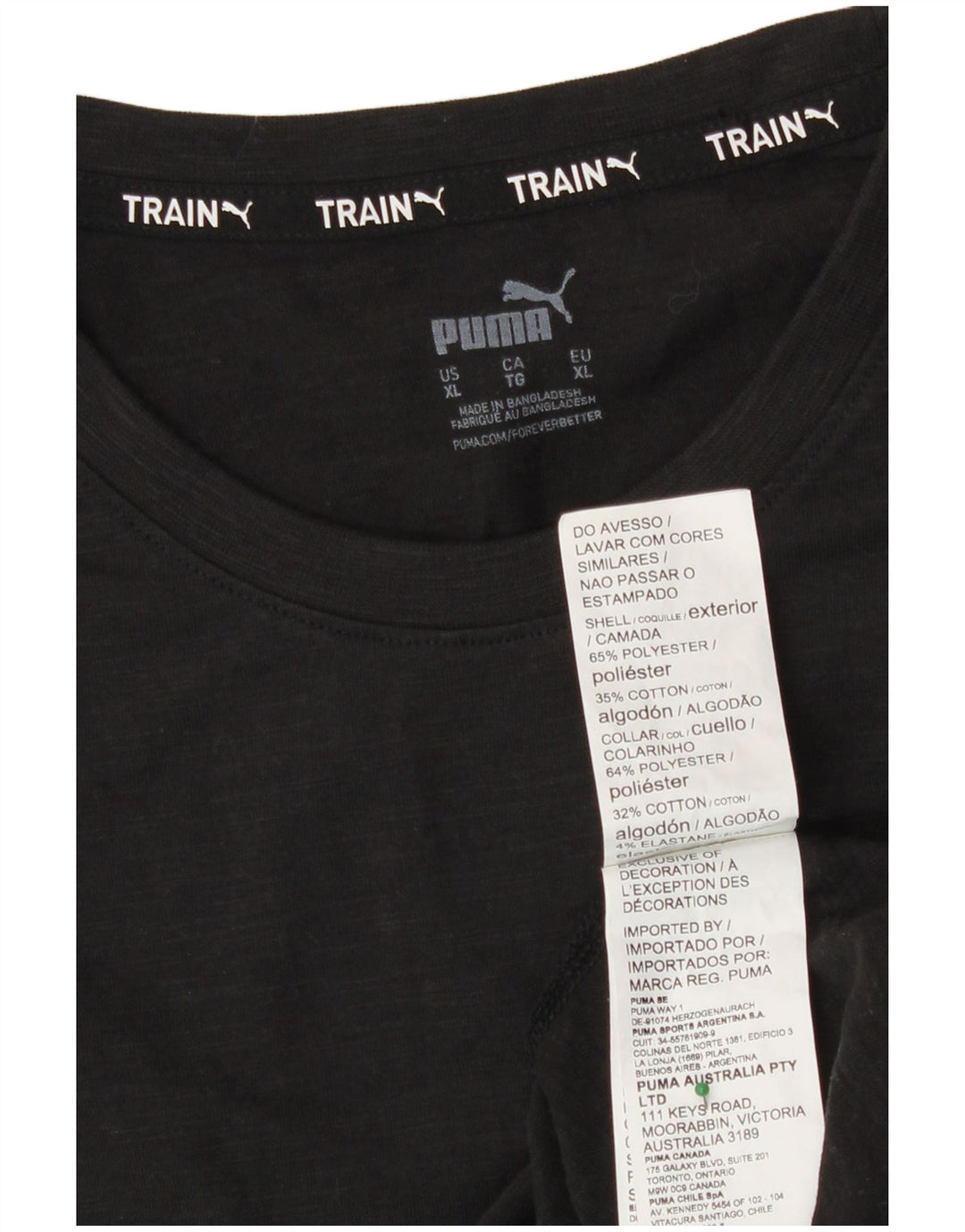 Puma Camiseta gráfica para hombre Top XL Poliéster negro