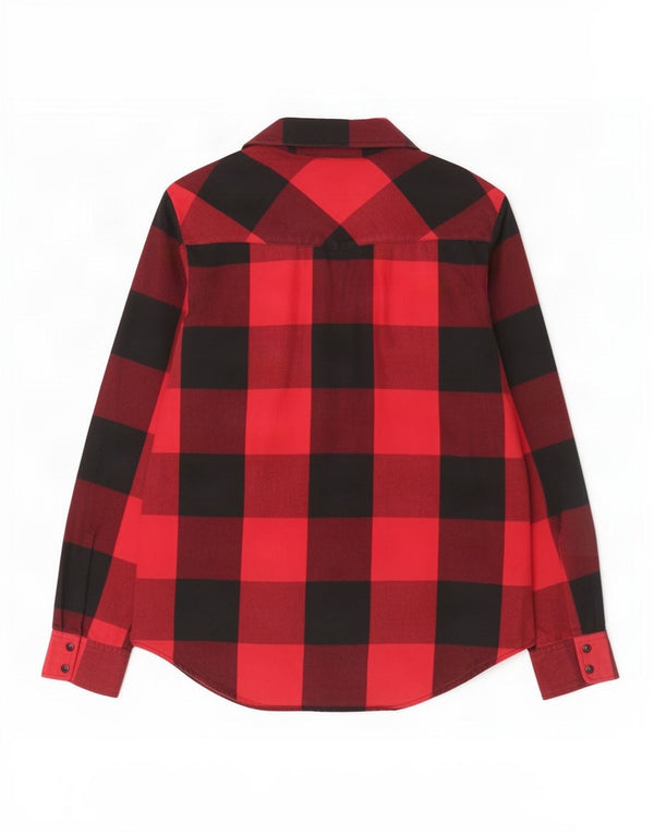 Zara Mujer Camisa De Franela UK 10 Small Red Gingham