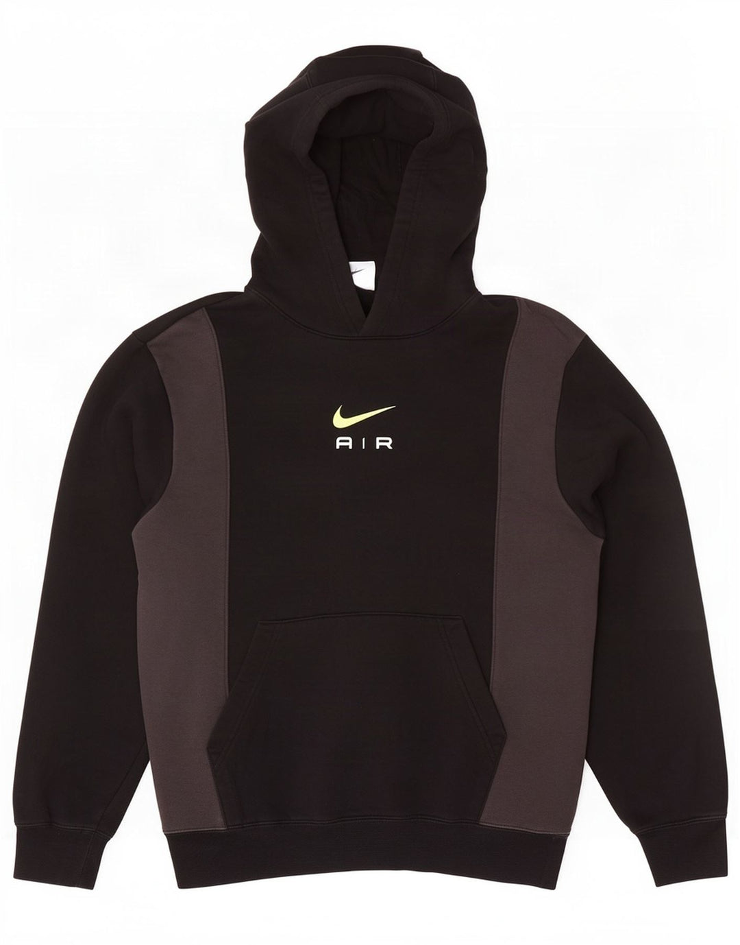 Nike Jersey con capucha para hombre, talla pequeña, algodón color block negro
