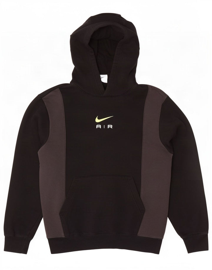 Nike Jersey con capucha para hombre, talla pequeña, algodón color block negro