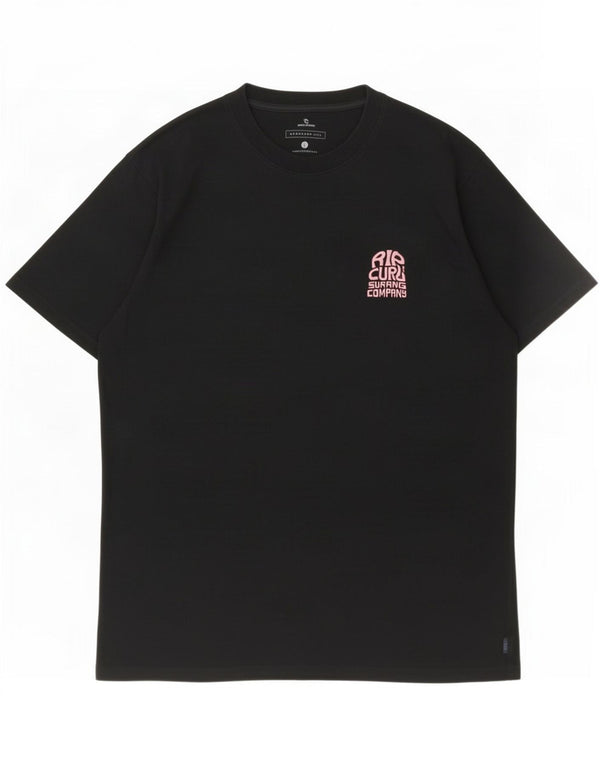 Rip Curl Camiseta de ajuste estándar para hombre Top grande de algodón negro