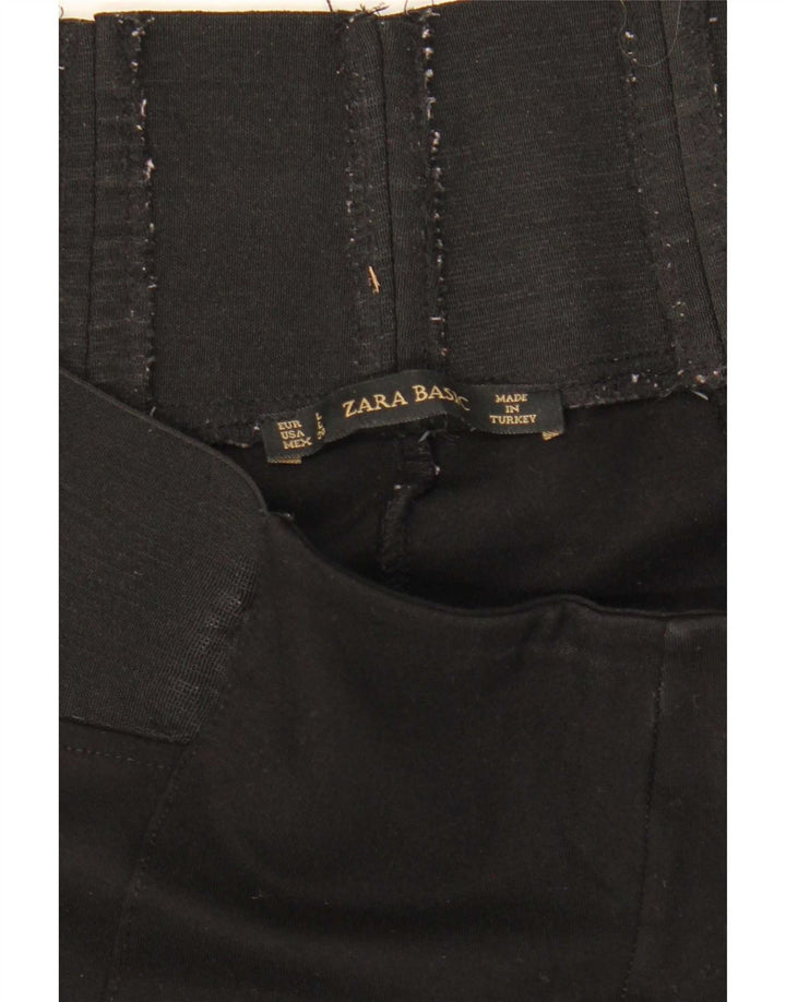 Zara Mujer Crop Leggings Reino Unido 46 Grande Negro