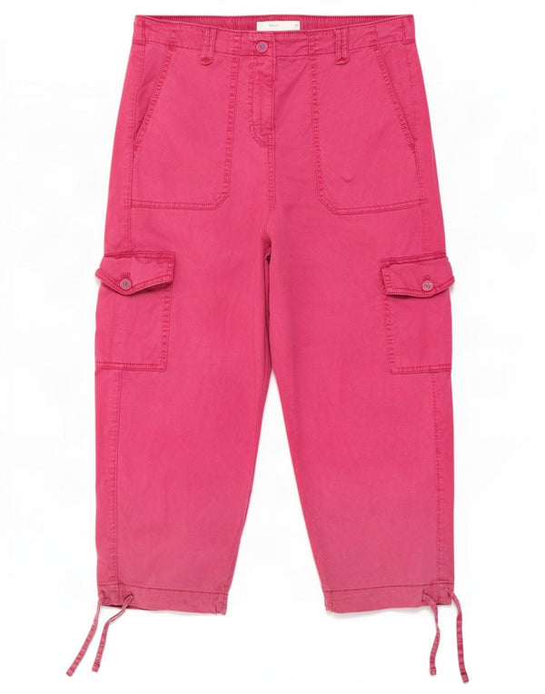 Marks & Spencer Pantalones Capri Cargo para Mujer UK 12 Medium W30 L22 Rosa