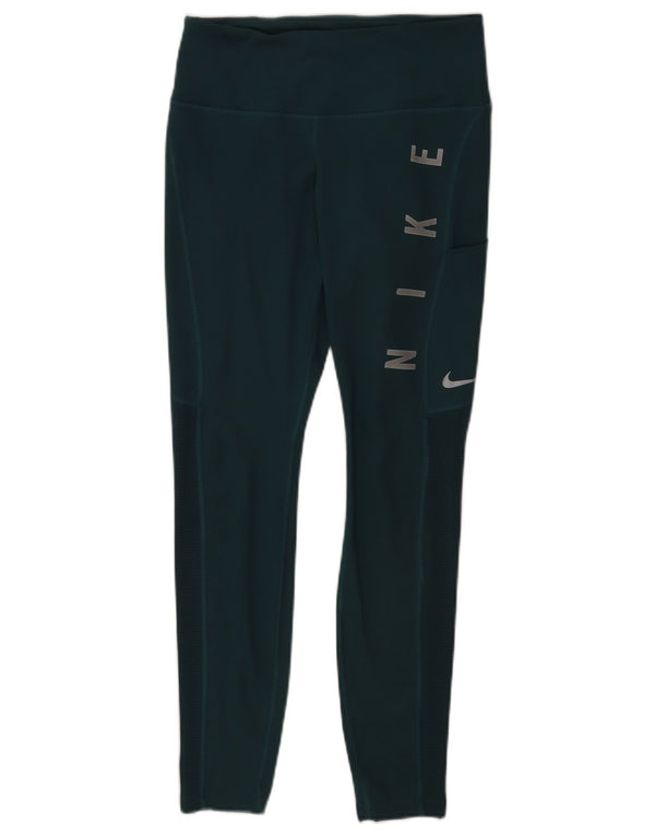 Nike Leggings Dri Fit Graphic para mujer UK 40 Poliéster verde medio