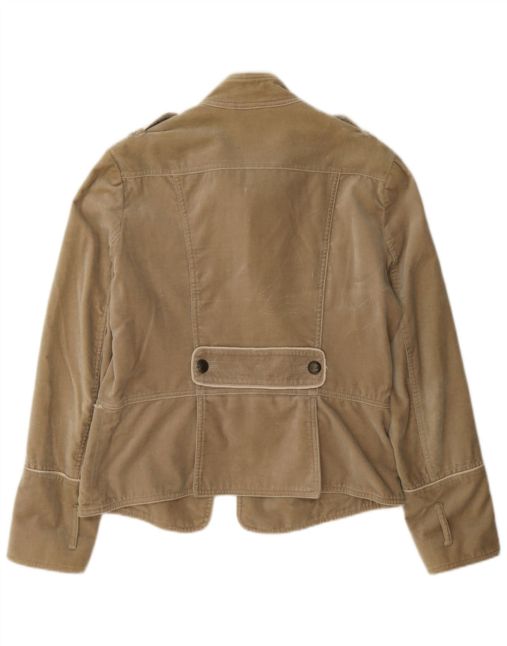 Massimo Dutti Chaqueta Militar De Doble Botonadura Mujer UK 40 XL Beige