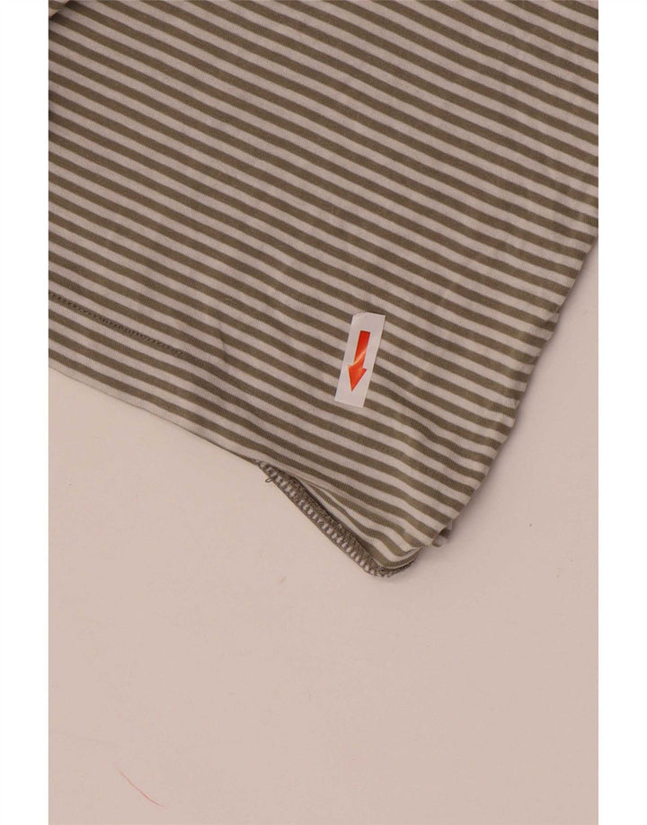 Cos Camiseta para mujer Top UK 14 Algodón a rayas gris medio