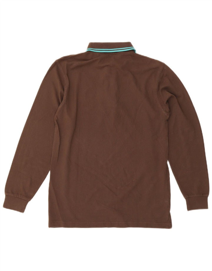 Fred Perry Polo De Manga Larga Para Hombre Pequeño Algodón Marrón