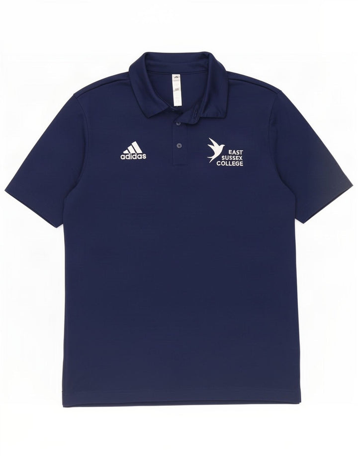 Adidas Polo gráfico para hombre pequeño poliéster azul marino
