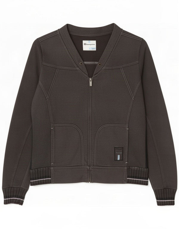 Champion Chaqueta de chándal de ajuste fácil para mujer UK 40 Small Grey Cotton