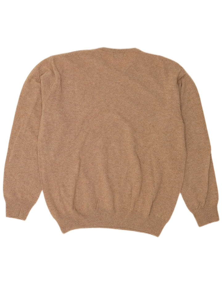 Kappa - Jersey de cuello redondo para hombre, talla 2XL, lana de cordero beige