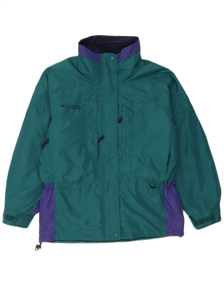 Columbia Chaqueta Reversible Extragrande para Mujer UK 44 Verde Medio Colorblock