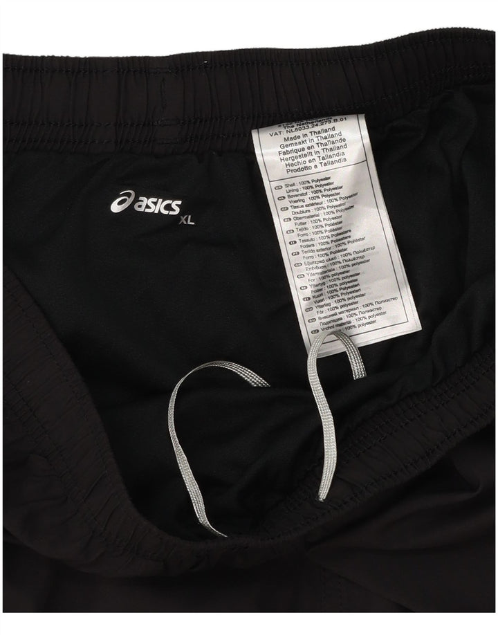 Asics Pantalones cortos deportivos para hombre XL Negro Colorblock Poliéster