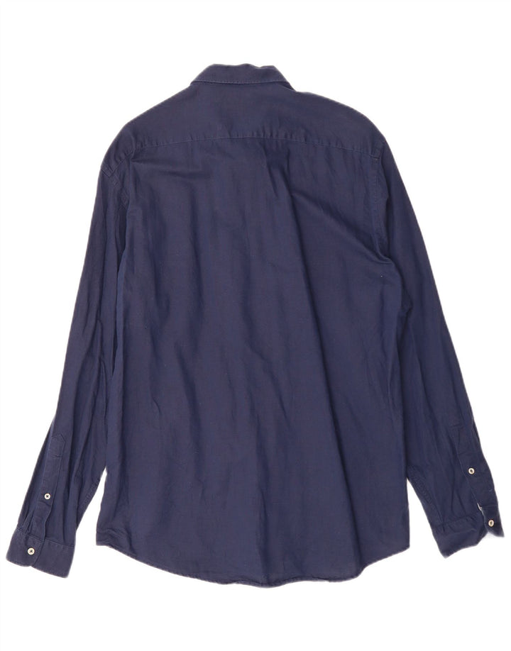 ZARA Hombre Camisa Relaxed Fit XL Azul Marino