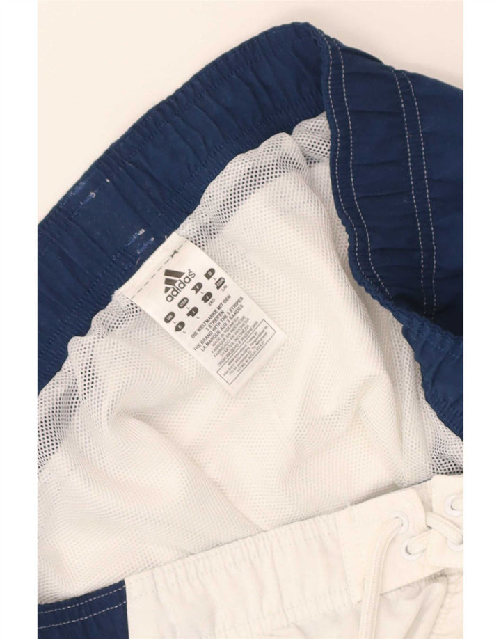 Adidas - Bañador con estampado gráfico para hombre, talla grande, color blanco, poliéster