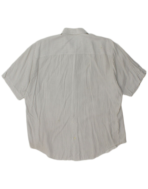 NAZZARENO G. Camisa Manga Corta Hombre Viscosa Mediana Blanca Moteada