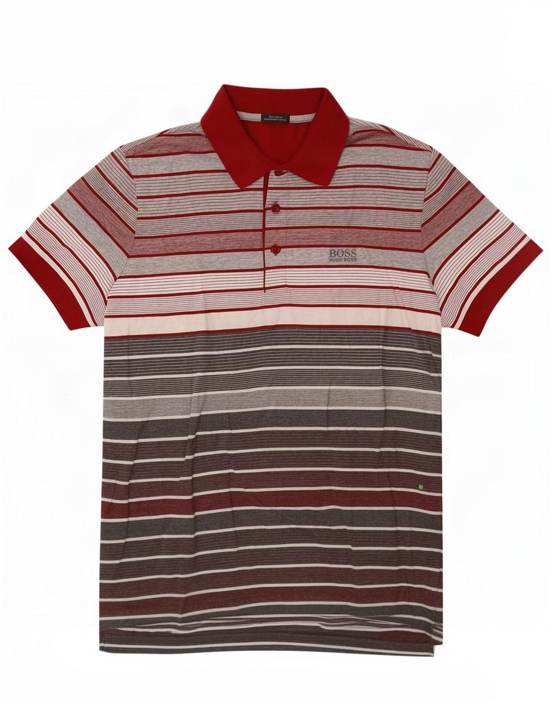 Polo Hugo Boss Hombre Regular Fit Algodón Rayas Rojas Pequeñas