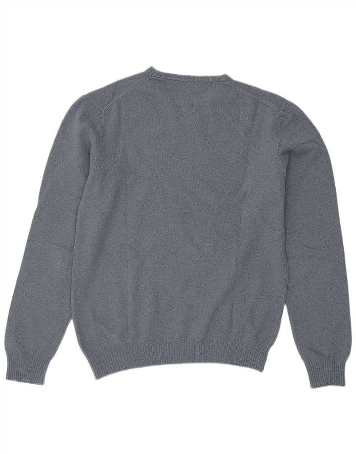 Sisley Suéter tipo jersey con cuello redondo para mujer UK 46 Large Grey Wool