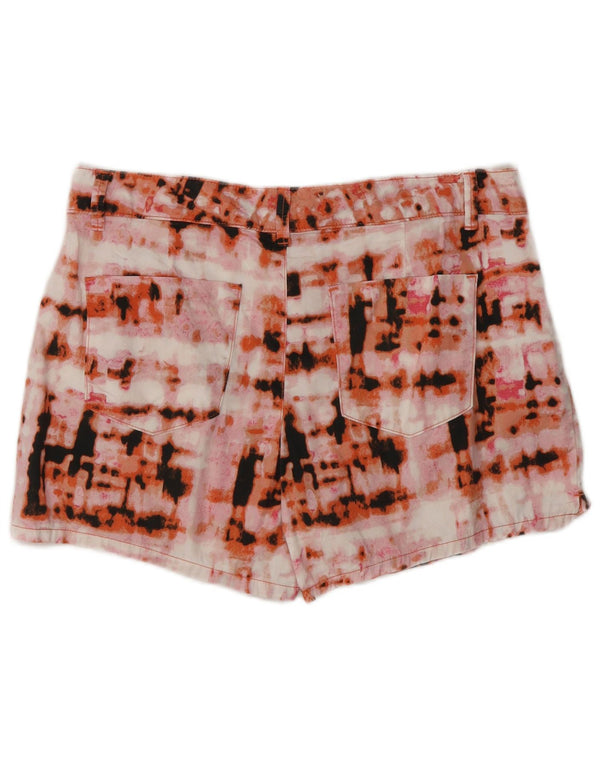 Calvin Klein Pantalones cortos casuales para mujer UK 12 Medium W30 Tie Dye multicolor