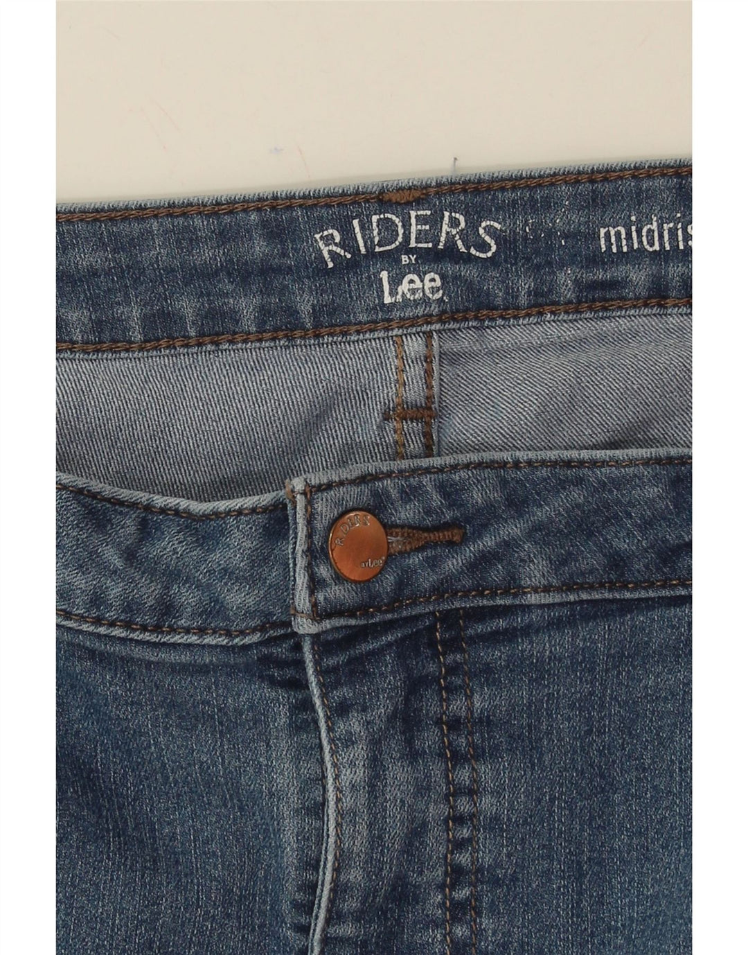 LEE Womens Riders Mid Rise Denim Shorts W38 XL Blue Vintage Lee and Second-Hand Lee from Messina Hembry 